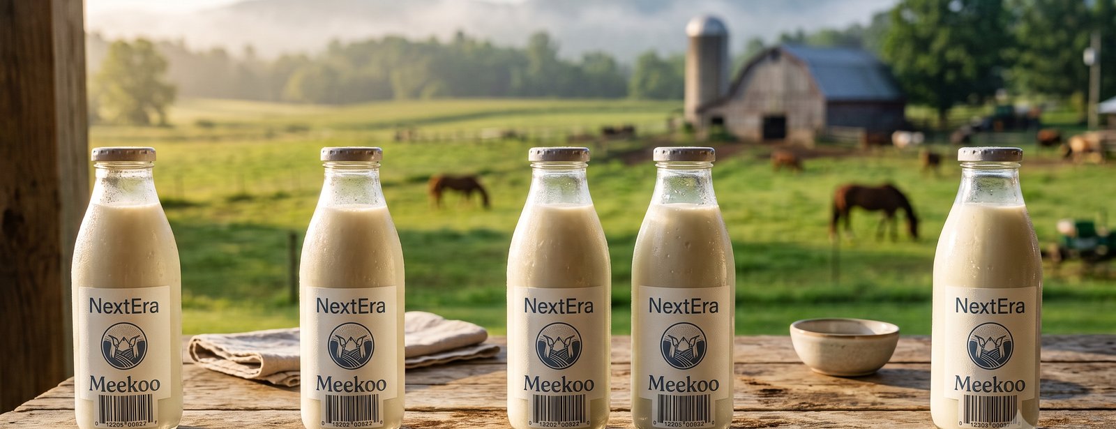 NextEra Dairy glass-bottled milk
